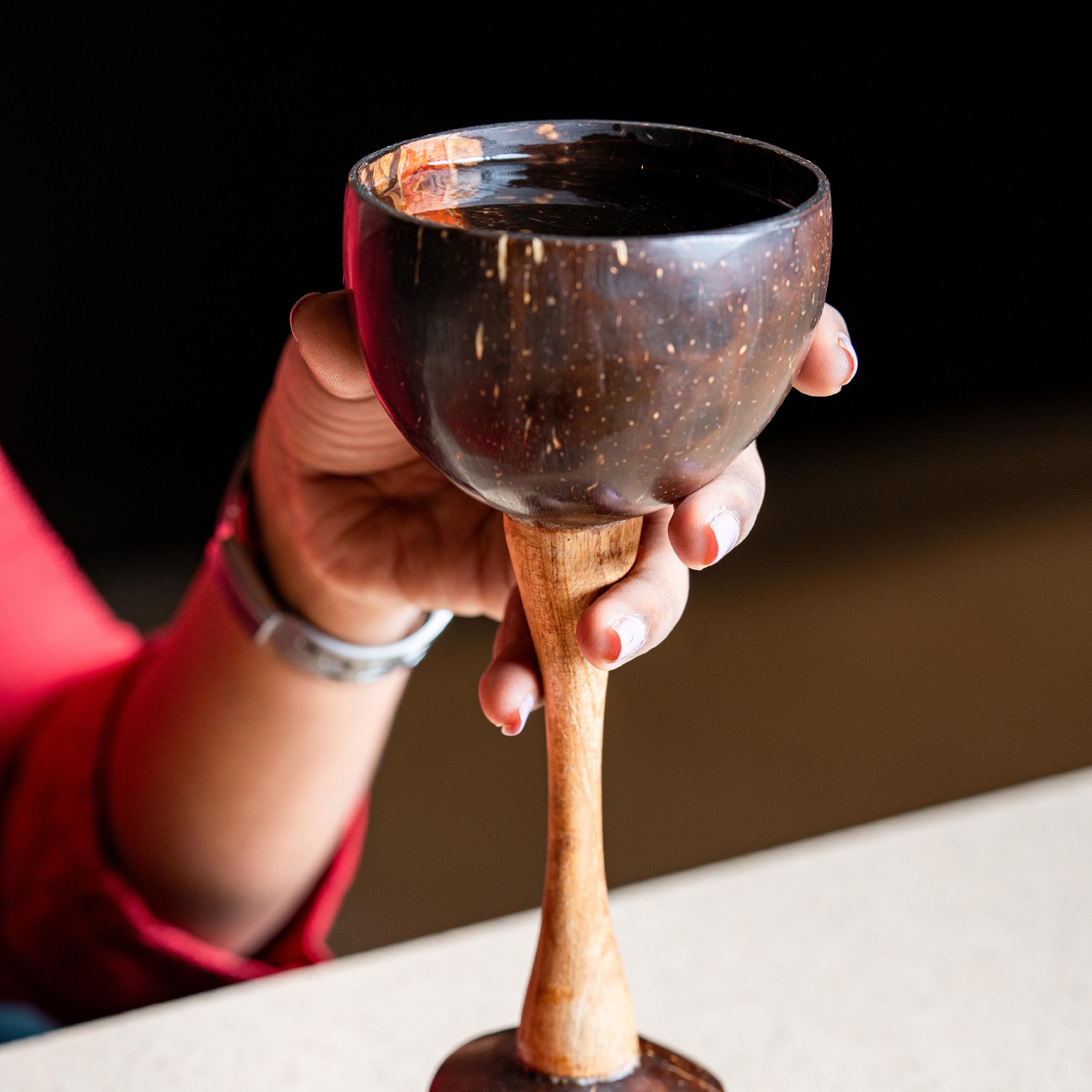Coconut shell cups are good for the earth
