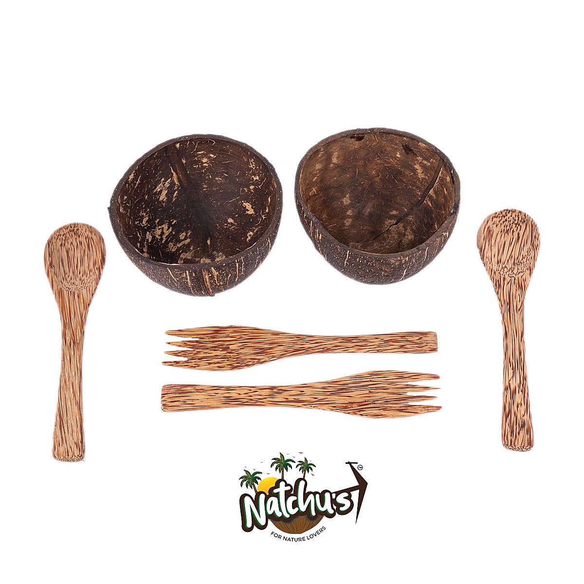 Matte Bowl 250ml with Spoon & Fork (Set of 2 Each)