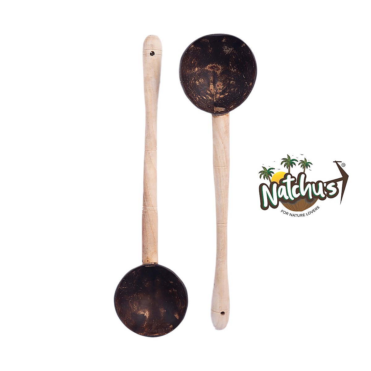 Wooden Handle Ladle (Set of 2)