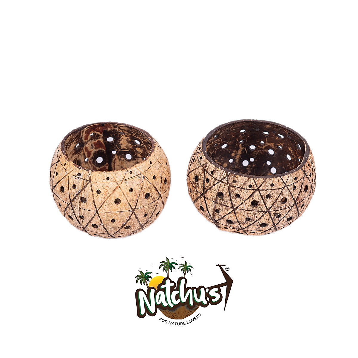 Candle Holder - Geometric Matte Design (Set of 2)