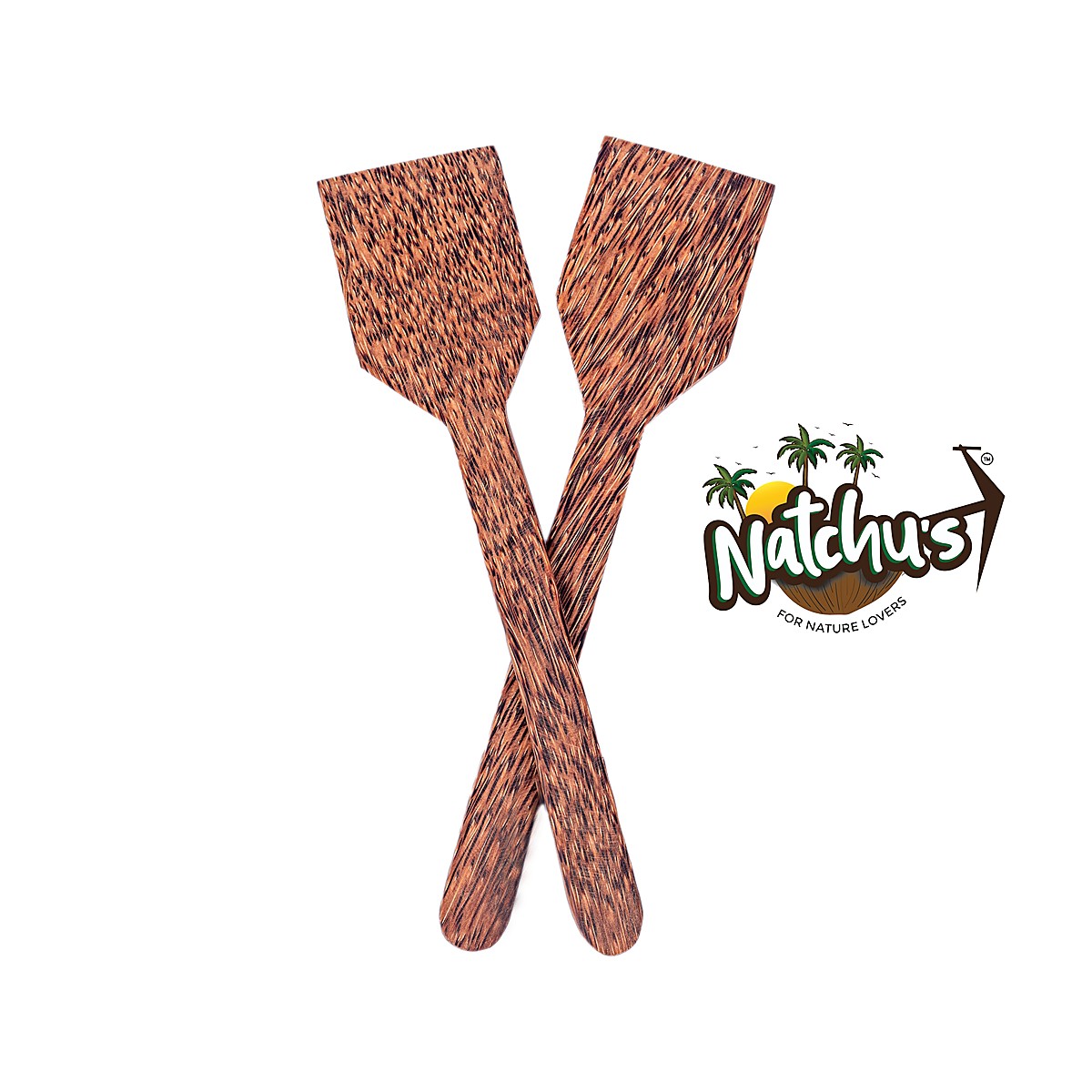 Coconut Wood Spatula - Square (Set of 2)